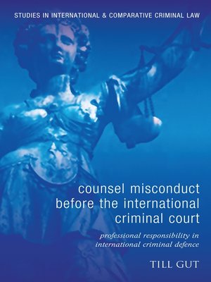 cover image of Counsel Misconduct before the International Criminal Court